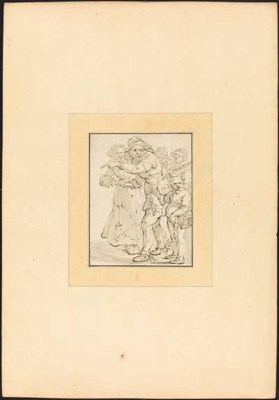 Viejo Señalando a la Izquierda de Maria Catharina Prestel after Adriaen Pietersz van de Venne
