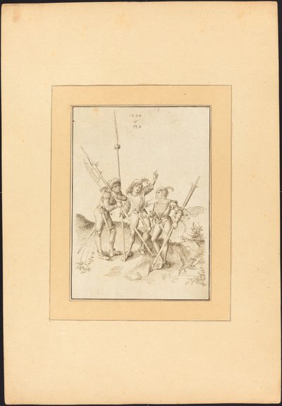 Tres lansquenetes de Maria Catharina Prestel, after Albrecht Dürer