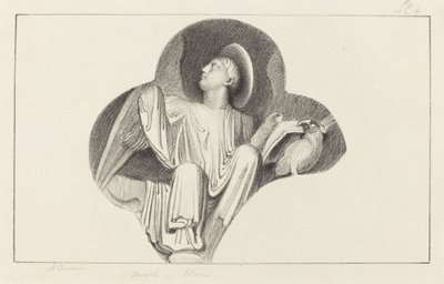 Un ángel, de la Catedral de Wells de Maria Denman after John Flaxman