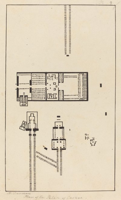 Plano del Palacio de Carnac de Maria Denman after John Flaxman