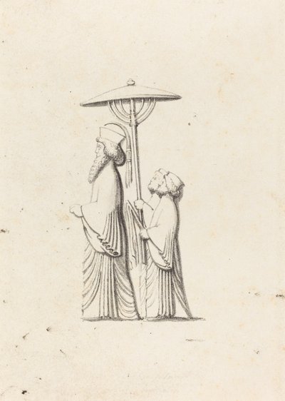 Escultura en Persépolis, de los viajes de Le Bruyn de Maria Denman after John Flaxman
