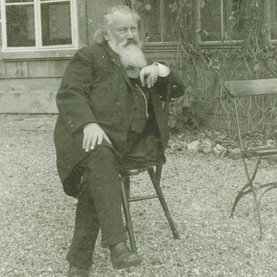 Retrato del compositor Johannes Brahms 1833-1897, 1894 de Maria Fellinger