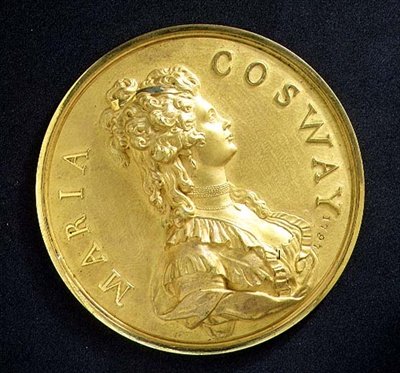 Medalla con retrato del artista de Maria Hadfield Cosway