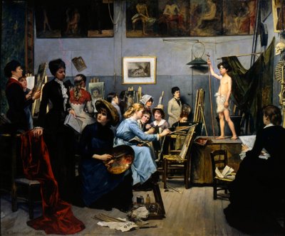 El estudio por Académie Julian, 1881 de Maria Konstantinowka Bashkirtseff