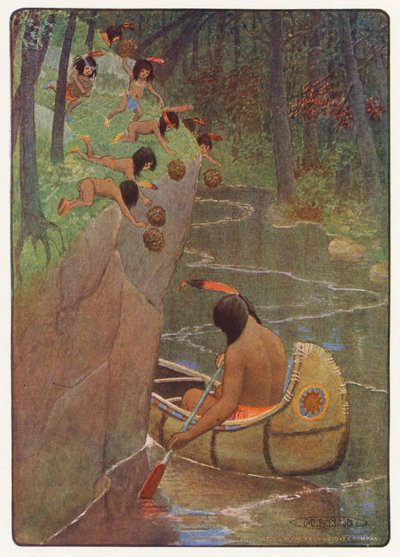 Ilustración para Hiawatha de Longfellow (litografía en color) de Maria Louise Kirk