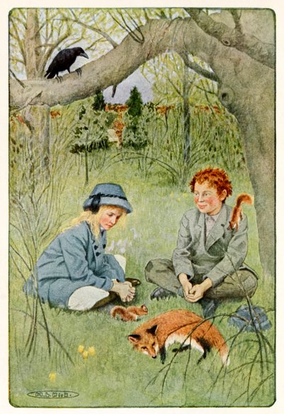 "Parecía apenas soportable dejar tal delicia" de El jardín secreto de Frances Hodgson Burnett (1849-1924) de Maria Louise Kirk