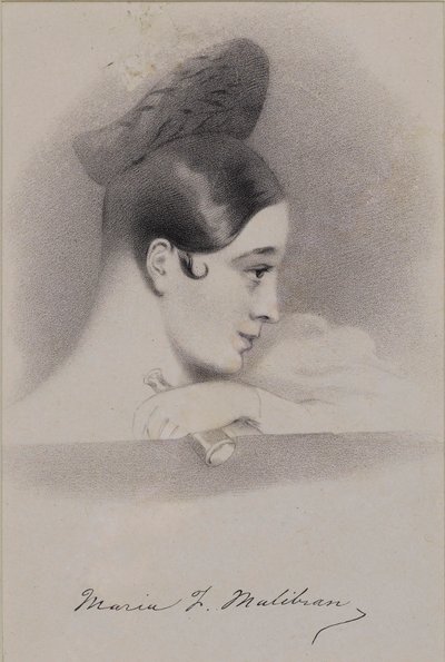 Autorretrato, principios de 1830 de Maria Malibran Garcia