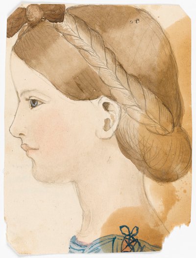 Retrato de M Rose Herschel a los 7 años (1851) por su hermana Maria, de 11 años de Maria Sophia Herschel