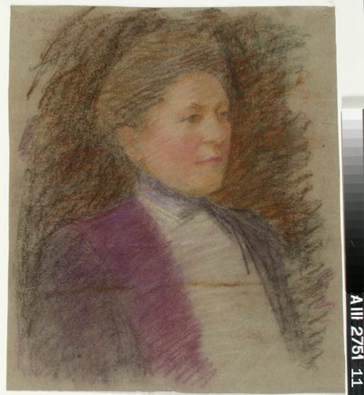 Retrato de la señorita Anna Wiik, boceto de Maria Wiik