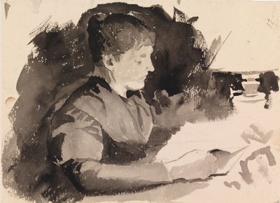 Mujer leyendo de Maria Wiik
