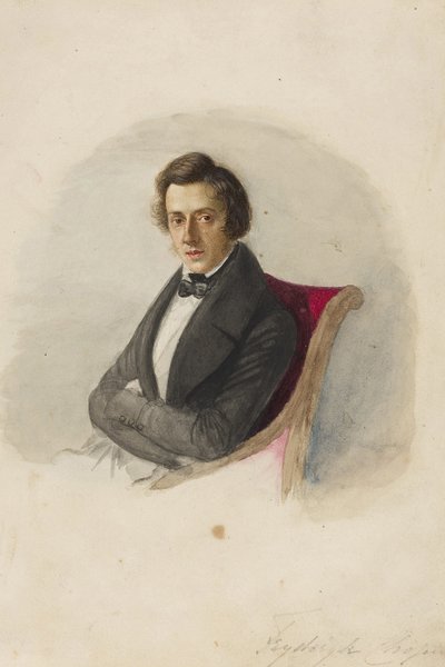 Retrato de Frédéric Chopin (1810-1849) de Maria Wodzinska