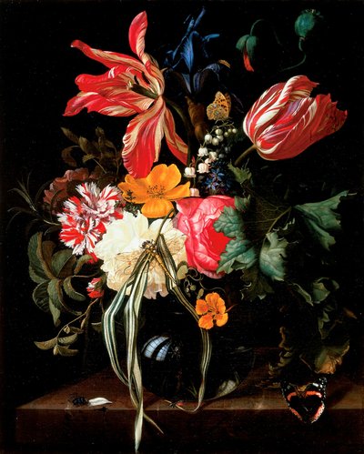 Bodegón de flores de Maria van Oosterwijck