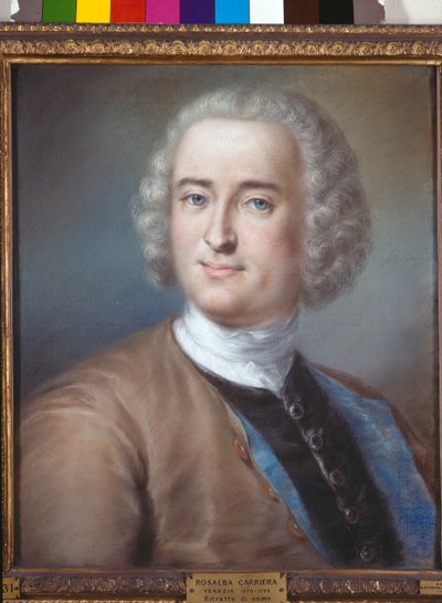 Retrato de un caballero, c.1737 (pastel sobre papel) de Marianna Carlevaris