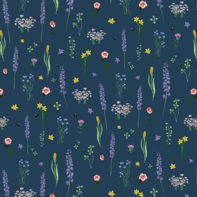 Coronation Florals, azul, 2023 de Marianna Kulukundis