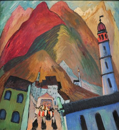 1924 Procesión de Werefkin cerca de Ascona de Marianne von Werefkin