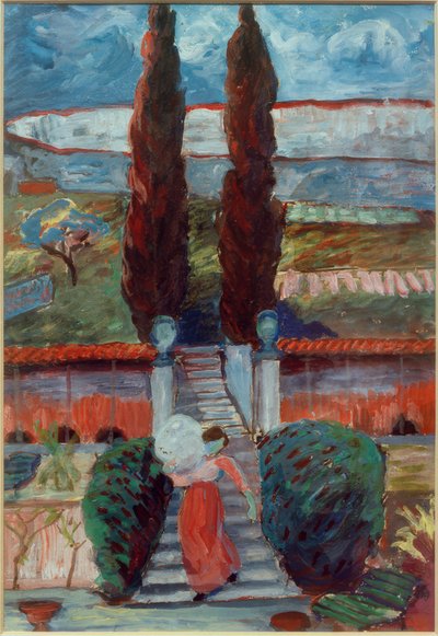 Paisaje de primavera con niña de Marianne von Werefkin