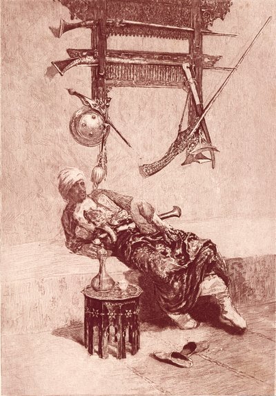 Moro de Tánger (grabado) de Mariano (after) Fortuny