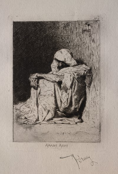 Árabe sentado de Mariano Fortuny y Marsal