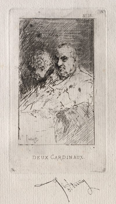 Dos Cardenales de Mariano José María Bernardo Fortuny y Carbó