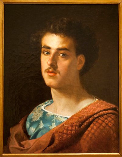 Autorretrato - Pintura de Mariano Fortuny (1838-1874), óleo sobre lienzo, hacia 1858 - Museo Nacional de Artes de Cataluña, Barcelona (España) de Mariano Fortuny y Madrazo