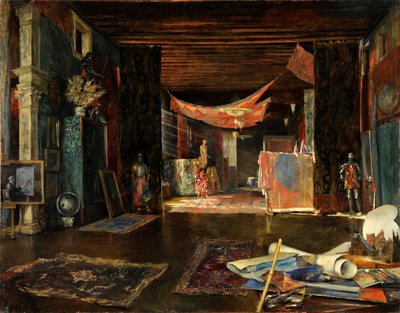 El estudio del pintor en el Palazzo Pesaro Orfei de Mariano Fortuny y Madrazo
