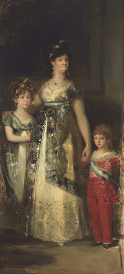 La Reina de España y los príncipes. Copia de Goya de Mariano Fortuny y Marsal