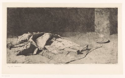 Cadáver de un cabilio Kabyle mort (título sobre el objeto) de Mariano José María Bernardo Fortuny y Carbó