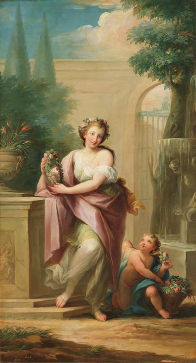 La Primavera, c.1805-06 (óleo sobre lienzo) de Mariano Salvador de Maella
