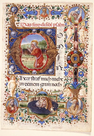 Ms. 11-2001: Hoja suelta de un Libro de Horas florentino, finales del siglo XV (vitela) de Mariano de Buono di Jacopo
