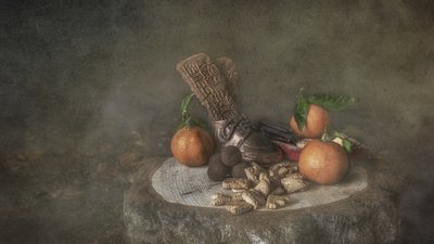 Naranjas rústicas y galletas de Marie-anne Stas