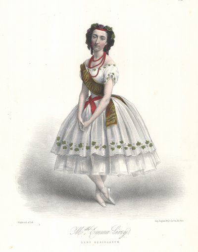 La bailarina de ballet francesa Emma Livry en el ballet Herculanum de Felicien David en la Ópera de París de Marie Alexandre (after) Alophe