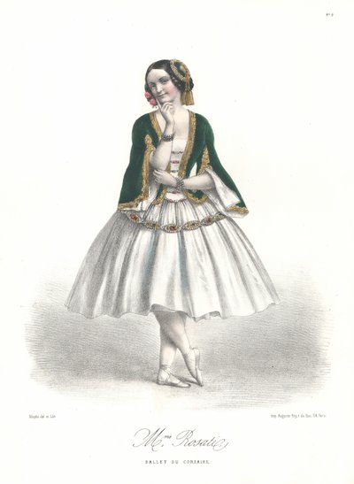 La bailarina de ballet italiana Carolina Rosati en el ballet Le Corsaire de Adolphe Adam en la Ópera de París de Marie Alexandre (after) Alophe