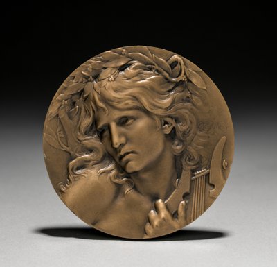 Medal Presented to Loïe Fuller by the French Government:  Orpheus at the Entrance to the Underworld (obverse) de Marie Alexandre Lucien Coudray
