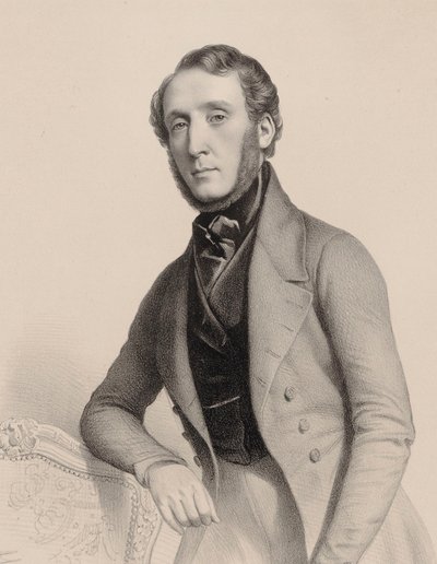 Retrato del pianista y compositor George Alexander Osborne 1806-1893, 1850 de Marie Alexandre Menut Alophe