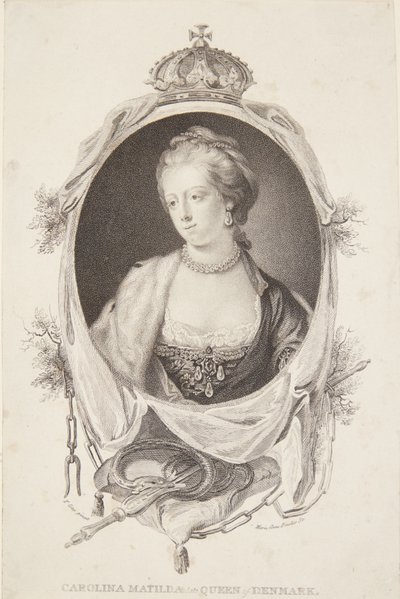 Retrato de Caroline Mathilde de Marie Anne Bourlier