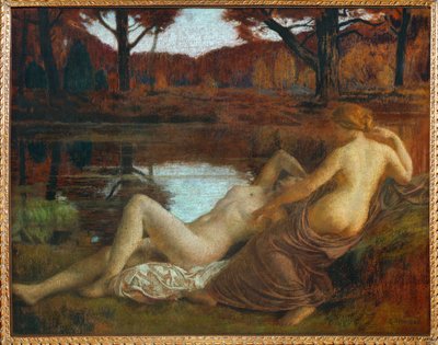 Les Dryades (pintura sobre lienzo) de Marie Auguste Emile Rene Menard