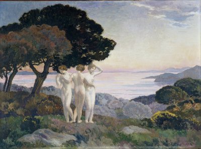 Les trois Graces Pintura de Emile rene Menard (1861-1930) Siglo XX Mención obligatoria: Colección fondation regards de Provence, Marsella de Marie Auguste Emile Rene Menard