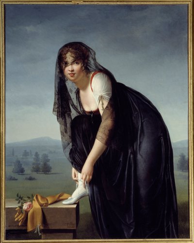 Estudio de una mujer después de la naturaleza, también llamado retrato de Madame Subtra de Marie Denise Villers