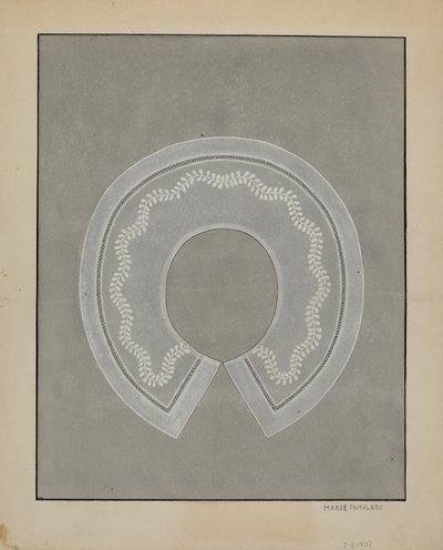 Cuello de lino bordado de Marie Famularo