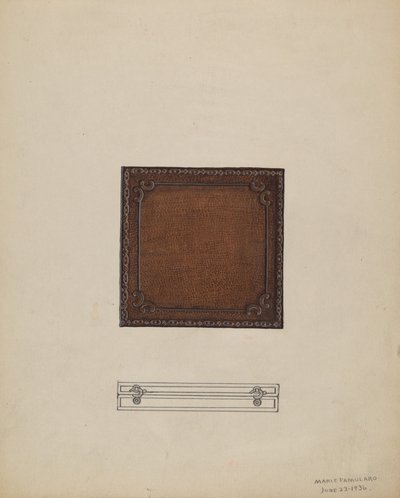 Estuche de medallas de cuero, 1936 de Marie Famularo