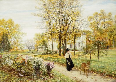 Paseo en un día de otoño de Marie Francois Firmin Girard