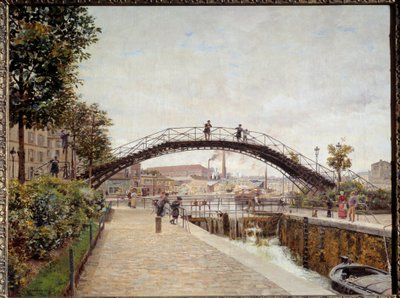 El canal Saint Martin en París de Marie Francois Firmin Girard