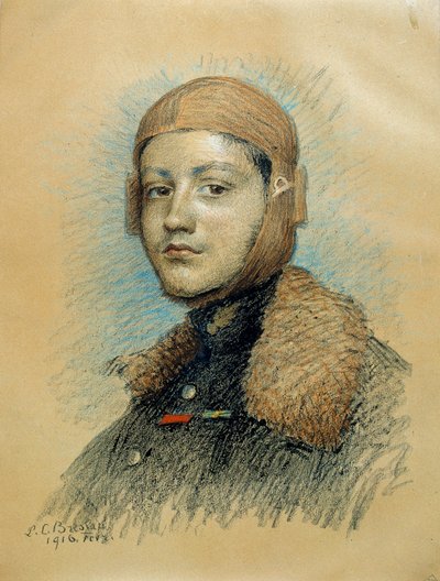 Retrato de Georges Guynemer, piloto de guerra francés de Marie Louise Catherine Breslau