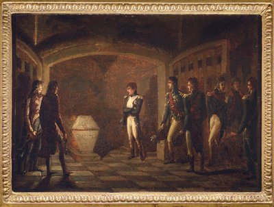 Napoleón ante la tumba de Federico el Grande, por Ponce-Camus, Marie Nicola de Marie Nicolas Ponce Camus