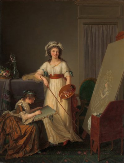 El Interior de un Taller de una Mujer Pintora, 1789 de Marie Victoire Lemoine