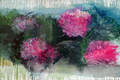 Hortensias, 2023 (óleo sobre lienzo) de Marina Falco