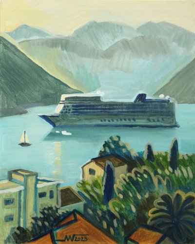 Vista de un crucero costero de Marina Gorkaeva