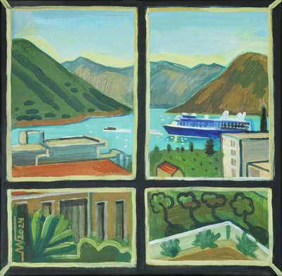 Ventana con vistas a la bahía de Marina Gorkaeva