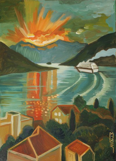Crucero por los fiordos al atardecer de Marina Gorkaeva
