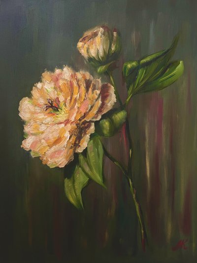 Elegante peonía floral de Marina Kozyr